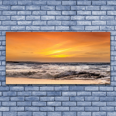 Cuadro en lienzo canvas Mar sol olas paisaje