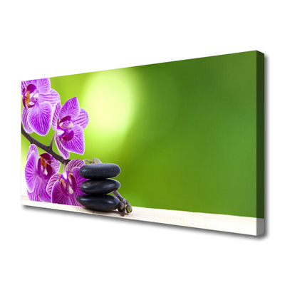 Cuadro en lienzo canvas Orquideas verde flores