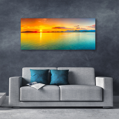 Cuadro en lienzo canvas Mar sol paisaje