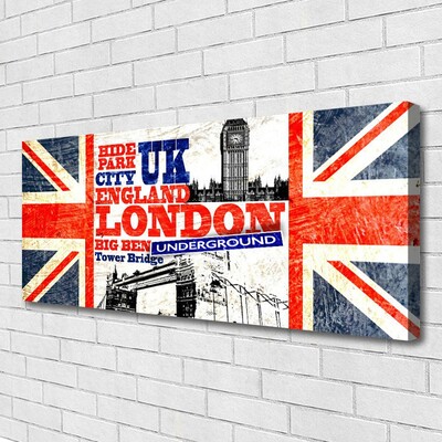 Cuadro en lienzo canvas Londres bandera arte