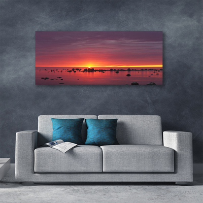 Cuadro en lienzo canvas Mar sol paisaje
