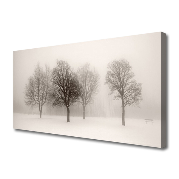 Cuadro en lienzo canvas Nieve árboles paisaje