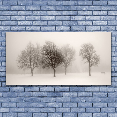 Cuadro en lienzo canvas Nieve árboles paisaje