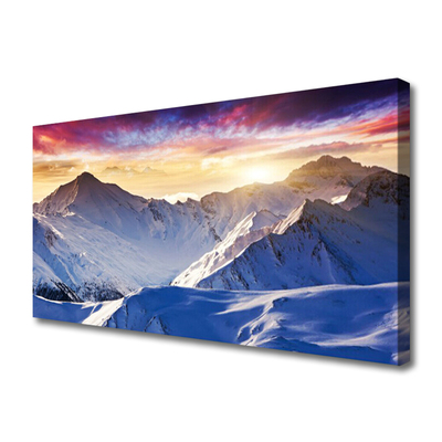 Cuadro en lienzo canvas Monte nieve paisaje