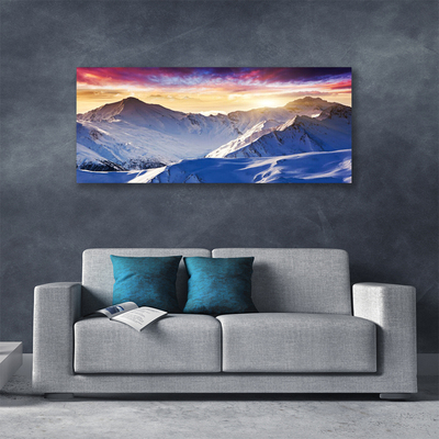 Cuadro en lienzo canvas Monte nieve paisaje