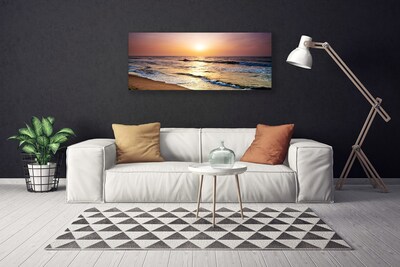 Cuadro en lienzo canvas Mar playa sol paisaje