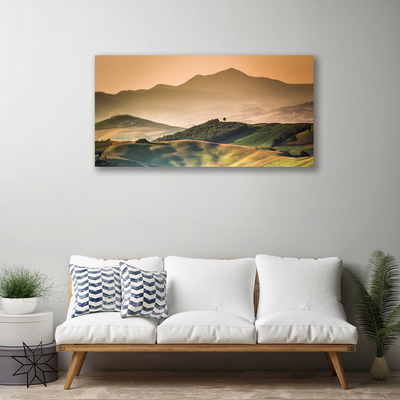 Cuadro en lienzo canvas Monte campo paisaje