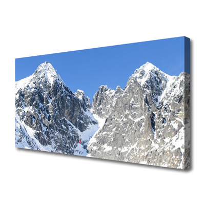Cuadro en lienzo canvas Monte nieve paisaje