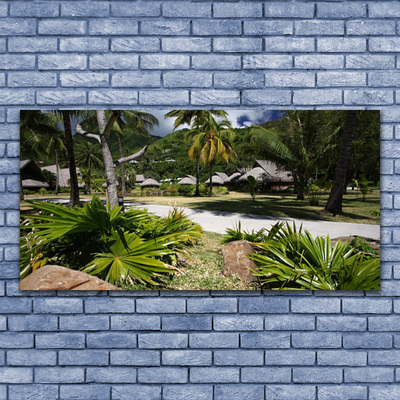Cuadro en lienzo canvas Hojas palmera árboles naturaleza