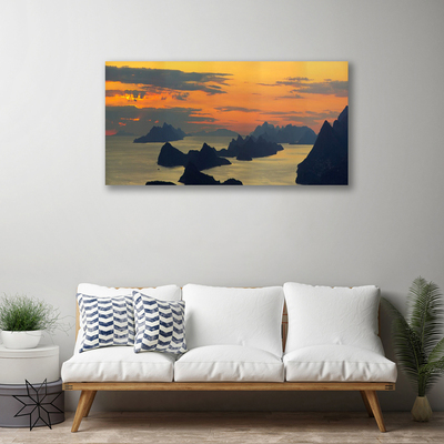Cuadro en lienzo canvas Mar rocas monte paisaje