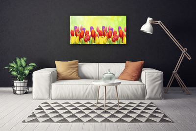 Cuadro en lienzo canvas Tulipanes flores planta