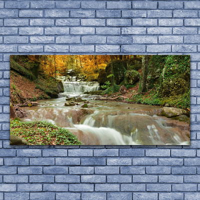 Cuadro en lienzo canvas Salto del agua bosque naturaleza