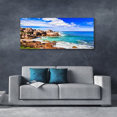 Cuadro en lienzo canvas Playa rocas mar paisaje