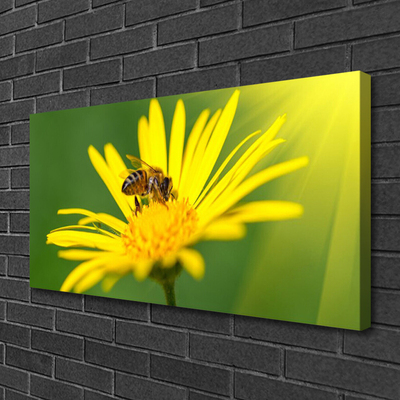 Cuadro en lienzo canvas Abeja flor naturaleza