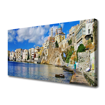 Cuadro en lienzo canvas Ciudad mar arquitectura