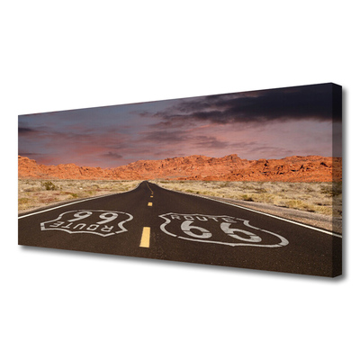 Cuadro en lienzo canvas Autopista camino desierto