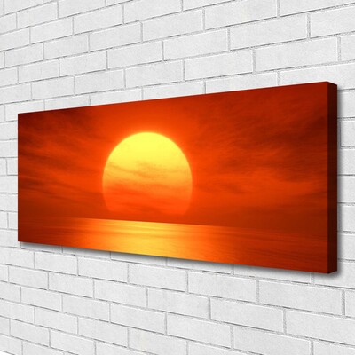 Cuadro en lienzo canvas Puesta del sol mar