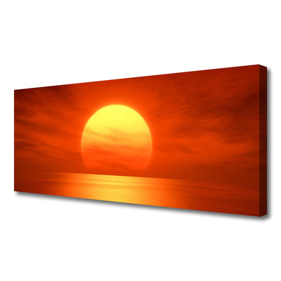Cuadro en lienzo canvas Puesta del sol mar