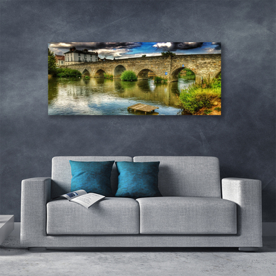 Cuadro en lienzo canvas Puente río arquitectura