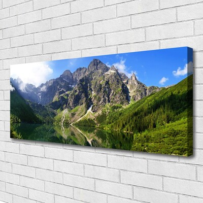 Cuadro en lienzo canvas Tatras monte morskie oko lago bosque