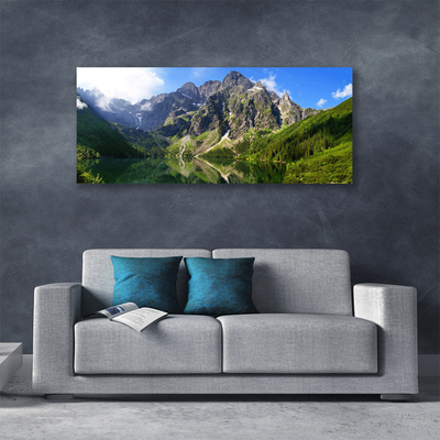 Cuadro en lienzo canvas Tatras monte morskie oko lago bosque
