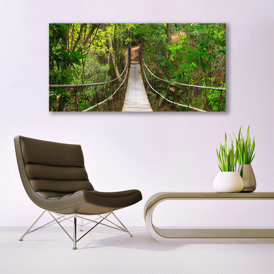 Cuadro en lienzo canvas Puente jungla bosque tropical