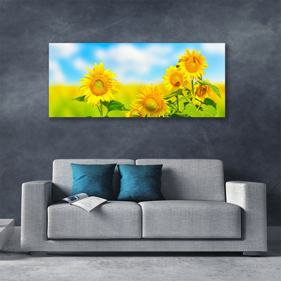 Cuadro en lienzo canvas Girasol flores naturaleza