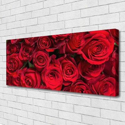 Cuadro en lienzo canvas Rosas rojas flores naturaleza