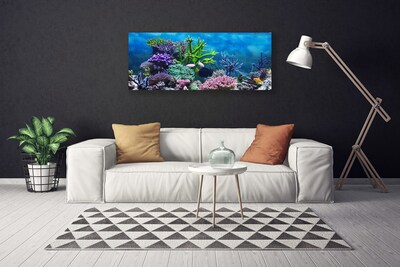 Cuadro en lienzo canvas Acuario peces bajo el agua