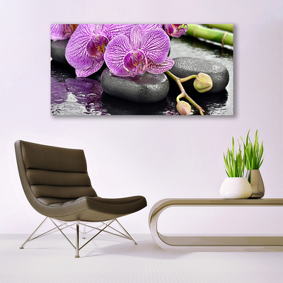 Cuadro en lienzo canvas Orquídea zen spa