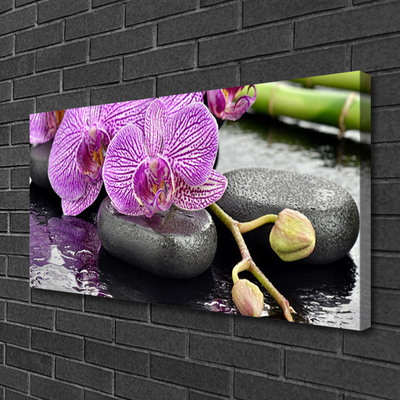 Cuadro en lienzo canvas Orquídea zen spa