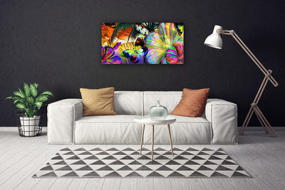 Cuadro en lienzo canvas Abstracto mariposas plumas