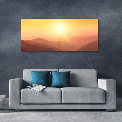 Cuadro en lienzo canvas Sol monte paisaje