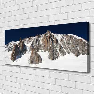 Cuadro en lienzo canvas Cimas del monte nevadas