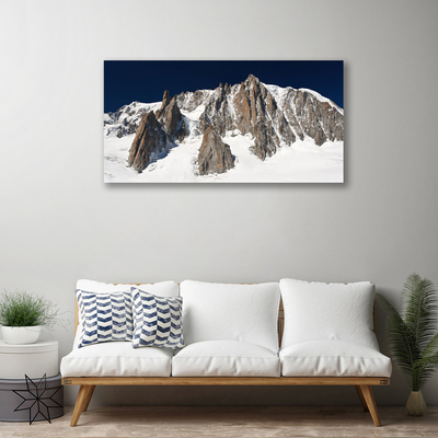 Cuadro en lienzo canvas Cimas del monte nevadas