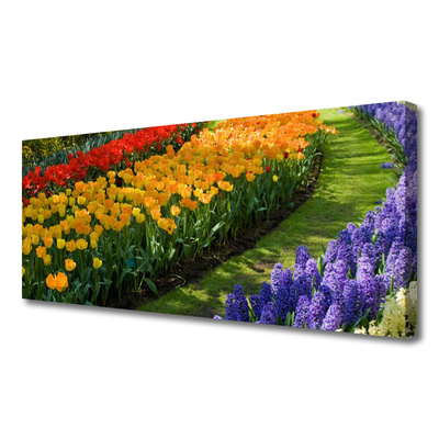 Cuadro en lienzo canvas Flores jardín tulipanes