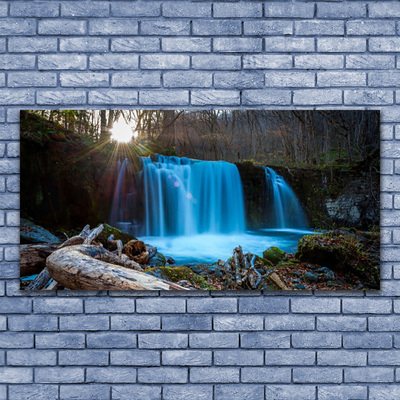 Cuadro en lienzo canvas Sol salto de agua naturaleza