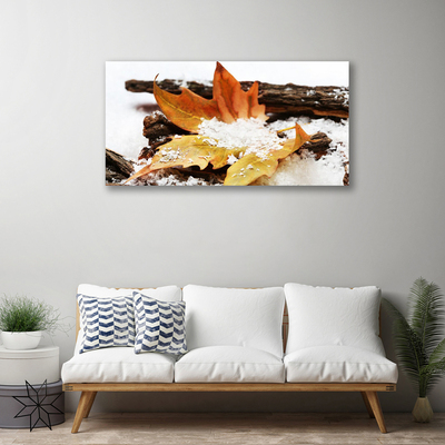 Cuadro en lienzo canvas Hoja bosque otoño naturaleza