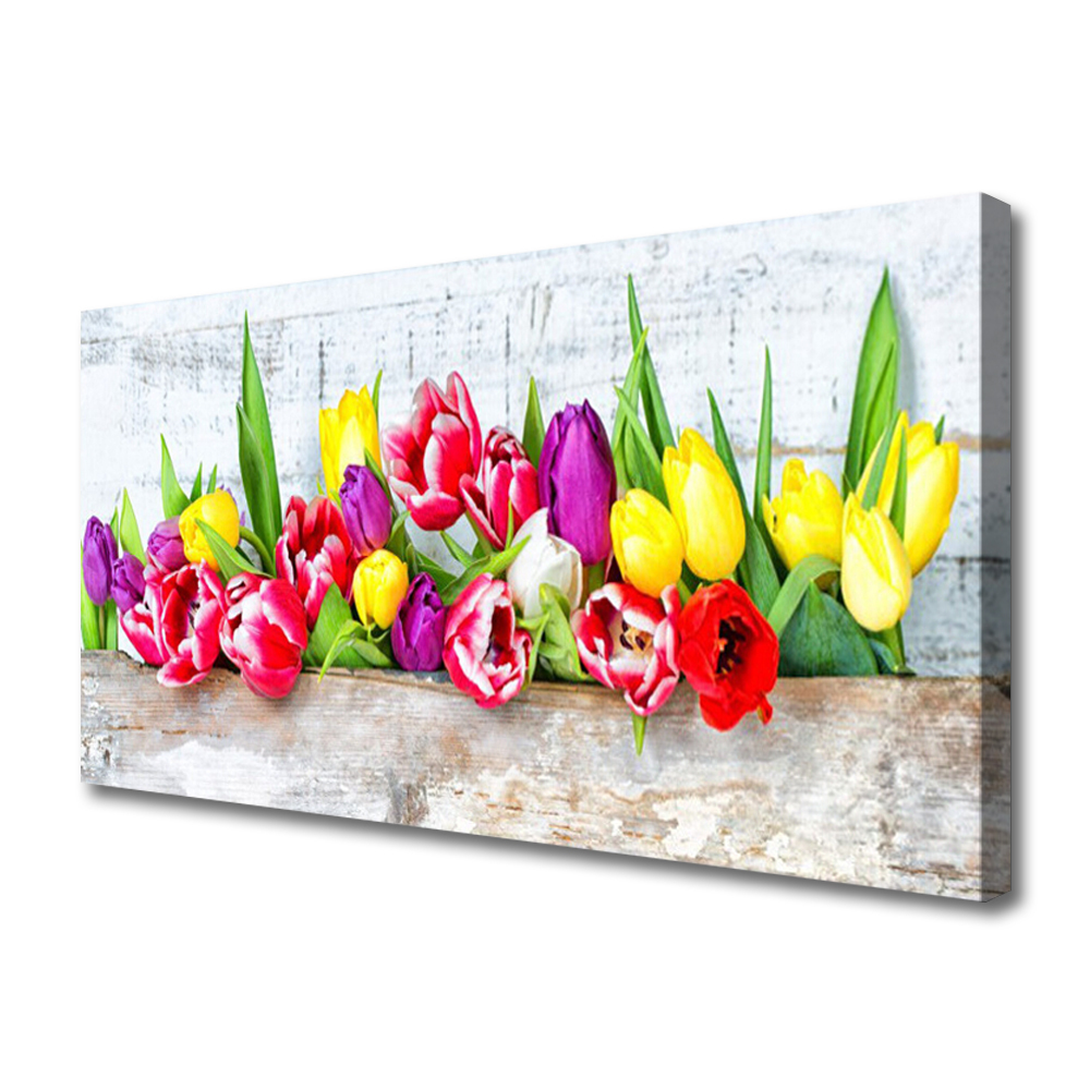 Cuadro en lienzo canvas Tulipanes flores naturaleza