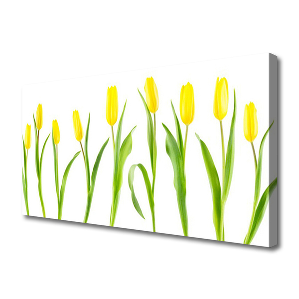 Cuadro en lienzo canvas Tulipanes amarillos flores