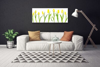 Cuadro en lienzo canvas Tulipanes amarillos flores