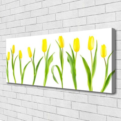 Cuadro en lienzo canvas Tulipanes amarillos flores