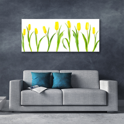 Cuadro en lienzo canvas Tulipanes amarillos flores