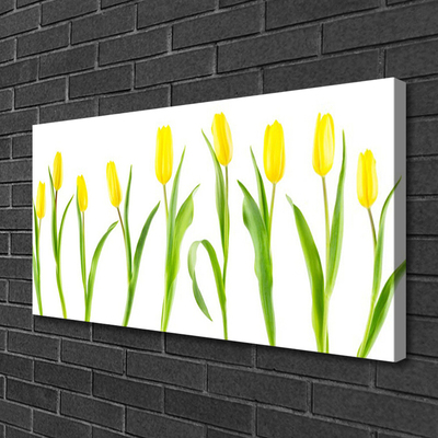 Cuadro en lienzo canvas Tulipanes amarillos flores