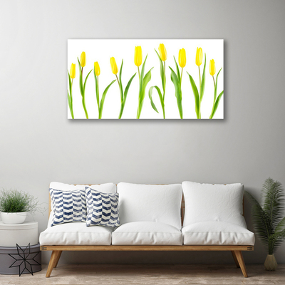 Cuadro en lienzo canvas Tulipanes amarillos flores