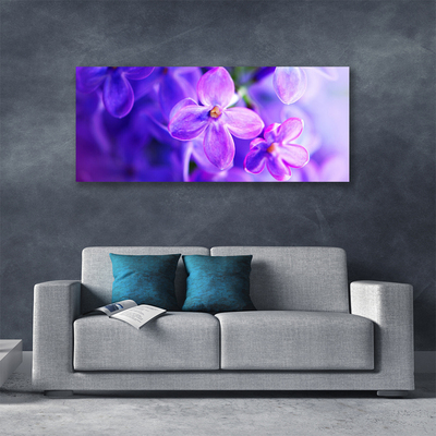 Cuadro en lienzo canvas Flores moradas naturaleza