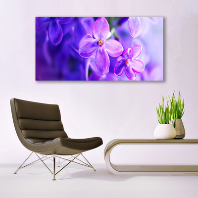 Cuadro en lienzo canvas Flores moradas naturaleza