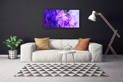 Cuadro en lienzo canvas Flores moradas naturaleza