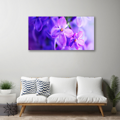 Cuadro en lienzo canvas Flores moradas naturaleza