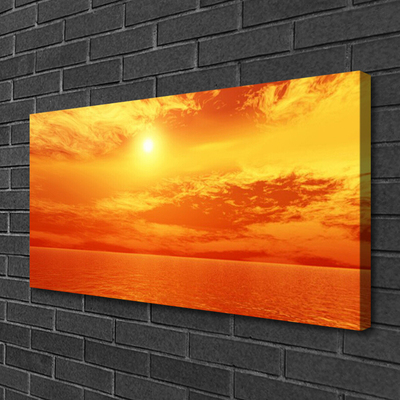Cuadro en lienzo canvas Sol mar paisaje